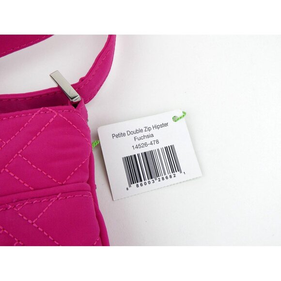 Vera Bradley Fuchsia Petite Double Zip Hipster NWT - Picture 10 of 10